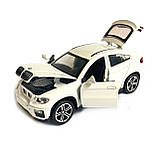 Іграшкова машинка металева BMW X6 АвтоЕксперт БМВ Х6 джип, білий, звук, світло, інерція, відкр. двері, капот, багажник, 15*6*5 см, фото 7