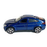 Іграшкова машинка металева BMW X6 АвтоЕксперт БМВ Х6 джип, синій, звук, світло, інерція, відкр. двері, капот, багажник, 15*6*5 см, фото 5