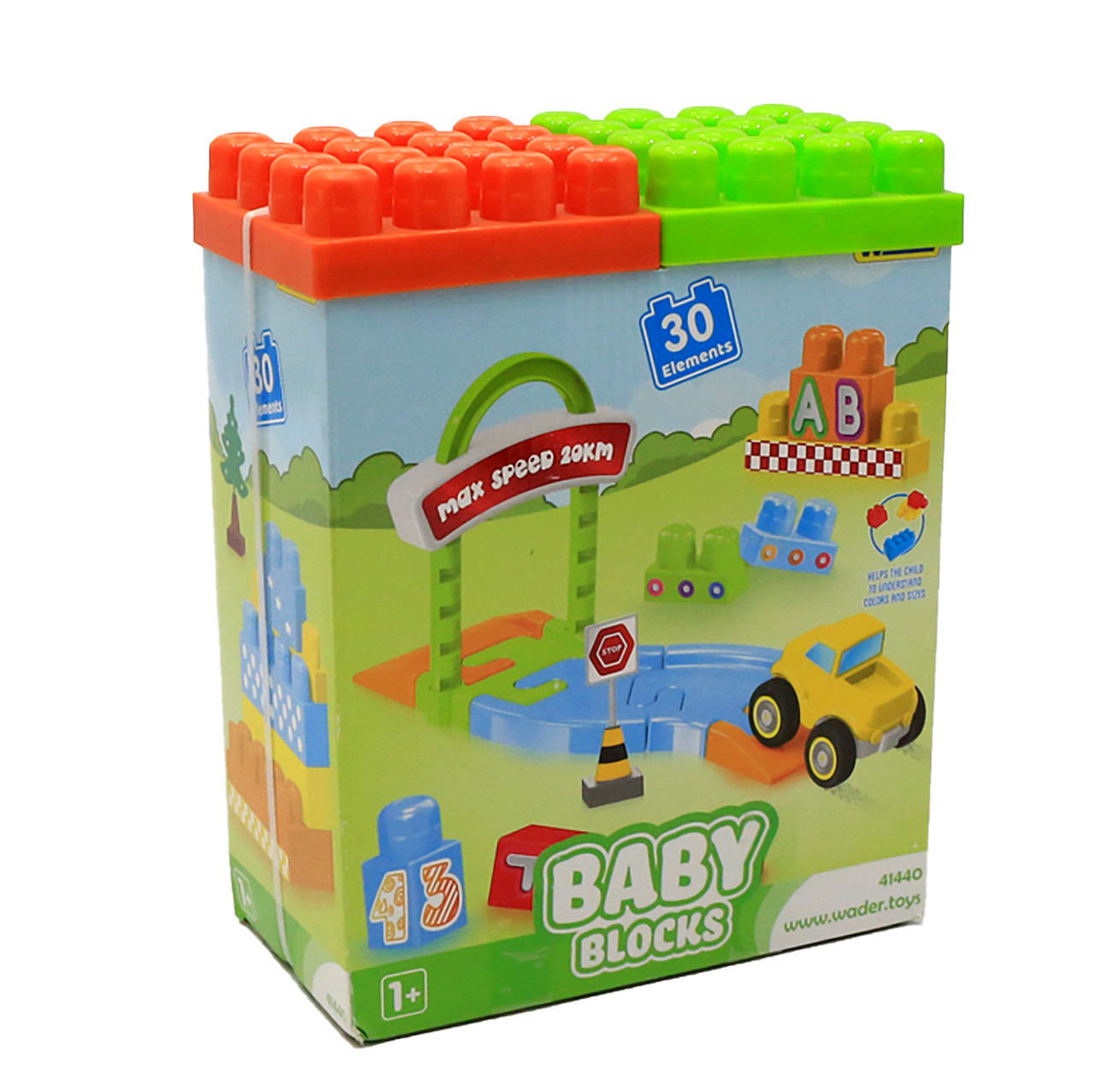 Конструктор «Мої перші кубики» Wader Baby Blocks, 30 деталей від 1 року 24 * 19 * 10 см (41440)