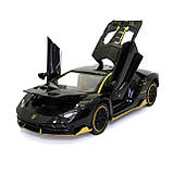 Іграшкова машинка металева Lamborghini 770-4 «АвтоЕксперт», Ламборджіні 770-4, світло, звук, 20*8*5 см чорний (GT-2478), фото 5