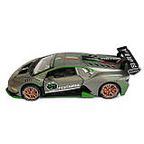 Іграшкова машинка металічна Lamborghini PERTAMAX TURBO (Ламборгіні) АвтоЕксперт, срібна, світло, звук, інерція, відкр двері,, фото 3