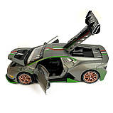 Іграшкова машинка металічна Lamborghini PERTAMAX TURBO (Ламборгіні) АвтоЕксперт, срібна, світло, звук, інерція, відкр двері,, фото 6