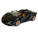 Іграшкова машинка металічна Lamborghini Sian (Ламборгіні Сіан) АвтоЕксперт", чорний, світло, звук, інерція, відкр двері, багажник,, фото 3