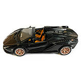 Іграшкова машинка металічна Lamborghini Sian (Ламборгіні Сіан) АвтоЕксперт", чорний, світло, звук, інерція, відкр двері, багажник,, фото 4
