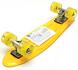 Скейт (пенні борд) з безшумними світяться колесами Темно-Жовтий MS 0848-2, фото 2