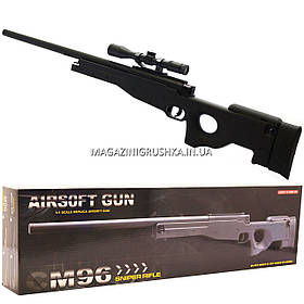 Снайперська гвинтівка «Airsoft Gun», чорна, 115 см, дальність стрільби 50 м, швидкість 95 м/с (M96)