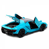 Машинка іграшкова металева Lamborghini «Автопром», бірюзовий, 14,5х6х3 см, (6602), фото 6