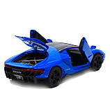 Машинка іграшкова металева Lamborghini «Автопром», синій, 14,5х6х3 см, (6602), фото 5
