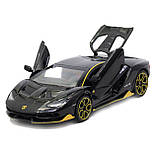 Машинка іграшкова металева Lamborghini «Автопром», чорний, 14,5х6х3 см, (6602), фото 5