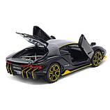 Машинка іграшкова металева Lamborghini «Автопром», чорний, 14,5х6х3 см, (6602), фото 6