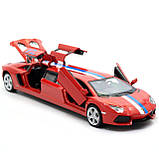 Машинка іграшкова металева Автопром «Lamborghini Aventador» Червона 6621L, фото 7