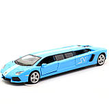 Машинка іграшкова металева Автопром «Lamborghini Aventador» Блакитний (6621L), фото 5