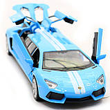 Машинка іграшкова металева Автопром «Lamborghini Aventador» Блакитний (6621L), фото 9