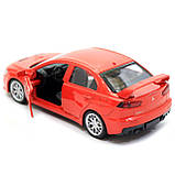 Машинка іграшкова металева Автопром «Mitsubishi Lancer Evolution», 11х4х4 см, червона (4335), фото 7