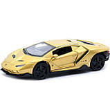 Машинка іграшкова Автопром «Lamborghini LP770-4», 15 см, світло, звук, золотий (7861), фото 5