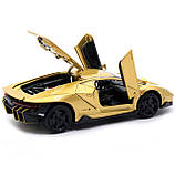 Машинка іграшкова Автопром «Lamborghini LP770-4», 15 см, світло, звук, золотий (7861), фото 8