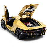 Машинка іграшкова Автопром «Lamborghini LP770-4», 15 см, світло, звук, золотий (7861), фото 9