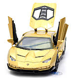 Машинка іграшкова Автопром «Lamborghini LP770-4», 15 см, світло, звук, золотий (7861), фото 10