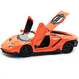 Машинка іграшкова Автопром «Lamborghini LP770-4», 15 см, світло, звук, помаранчевий (7861), фото 10