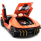 Машинка іграшкова Автопром «Lamborghini LP770-4», 15 см, світло, звук, помаранчевий (7861), фото 11