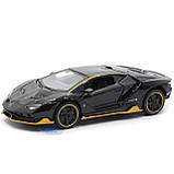 Машинка іграшкова Автопром «Lamborghini LP770-4», 15 см, світло, звук, чорний (7861), фото 6