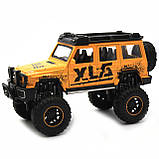 Машинка іграшкова Автопром «Mercedes-Benz G63 AMG 4x4» (джип) метал, 20 см, жовтий (світло, звук, двері відчиняються) 7698, фото 4
