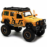 Машинка іграшкова Автопром «Mercedes-Benz G63 AMG 4x4» (джип) метал, 20 см, жовтий (світло, звук, двері відчиняються) 7698, фото 6