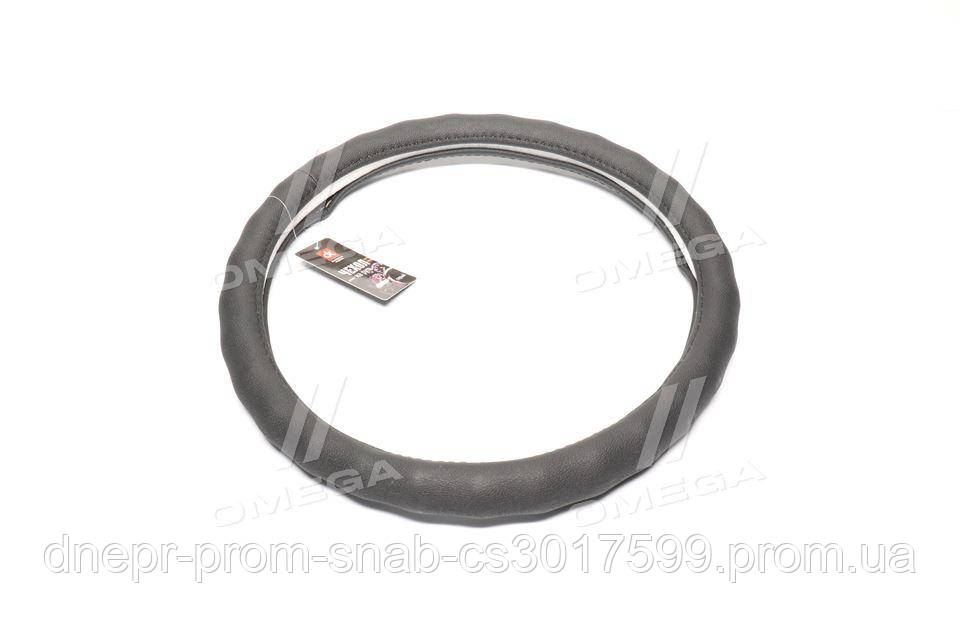 Чохол на кермо чорний гладкий L DK-L30BK (skl-dp)