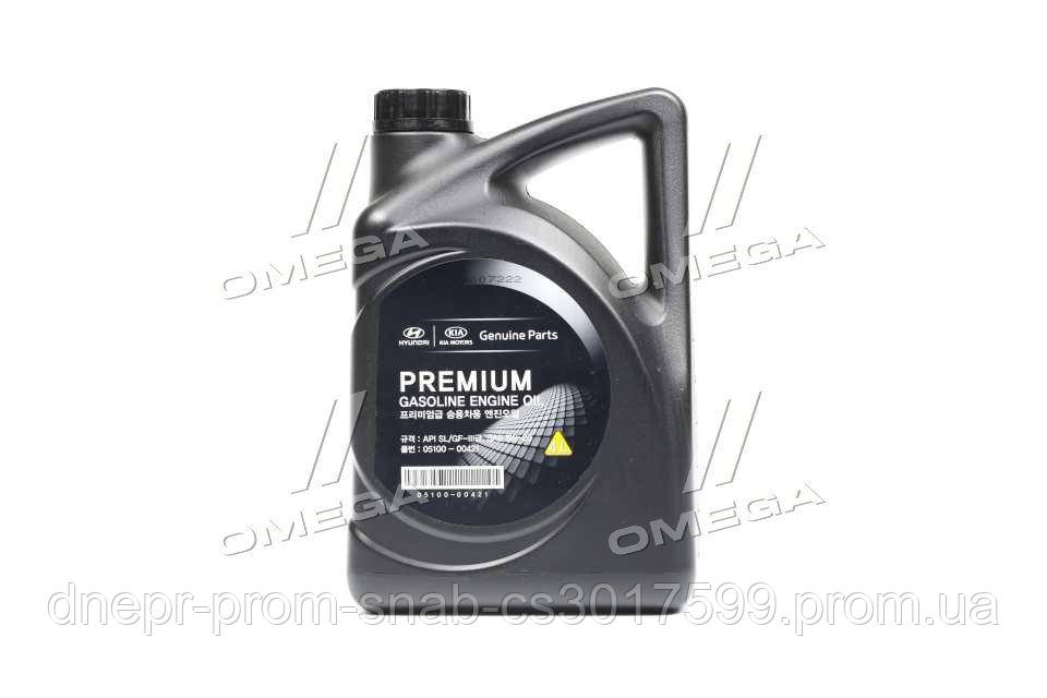 Масло моторное Mobis Premium Gasoline 5W-20 API SL, ILSAC GF-3, 05100 ...