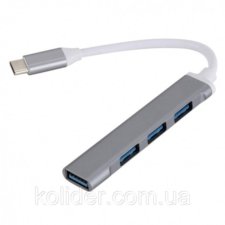 Купить Разветвитель hub TYPE-C USB 3.0 хаб 4 порта, цена 285 ₴ — Prom ...