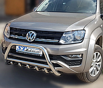 Кенгурятник WT004 (нерж) Volkswagen Amarok 2010-