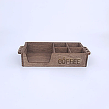 Дерев'яний органайзер для серветок 259х135х57мм, фото 4