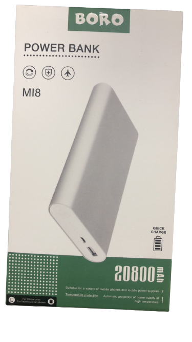 Зовнішній акумулятор (power bank) 20800 mAh (4800mAh) Boro MI8