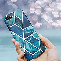 Чохол Cadorabo для Apple iPhone13 2020 у кольорі Blue Wave Marble No. 13 - силіконовий чохол ТПУ із мозаїчним малюнком