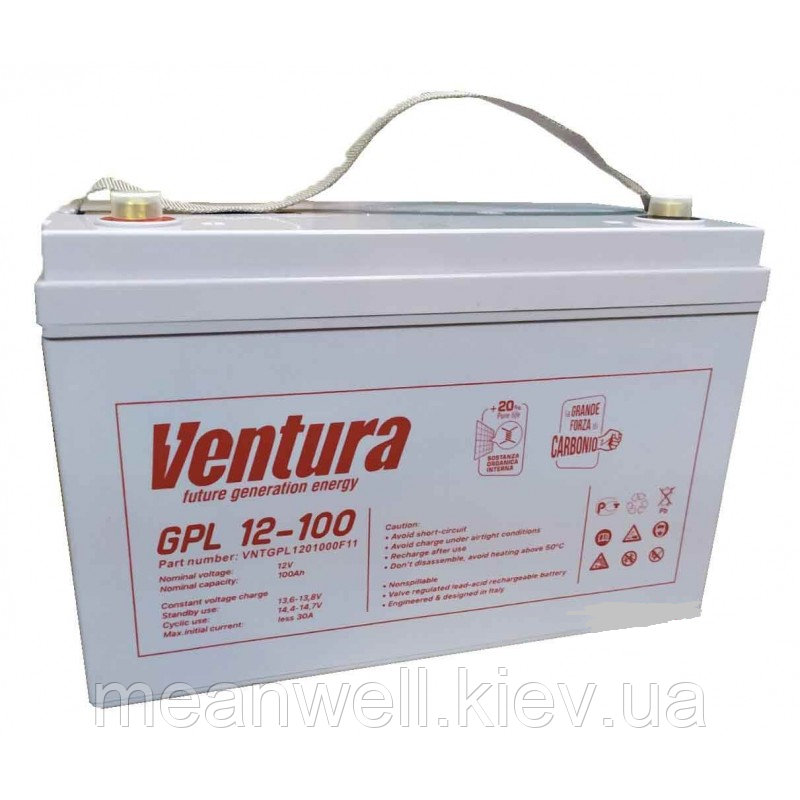 Акумуляторна батарея Ventura GPL 12-100 12в, 100Ач (AGM)