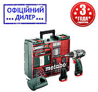 Аккумуляторный шуруповерт Metabo PowerMaxx BS Mobile Workshop (10.8 В, 2 А/ч, двухскоростной) YLP