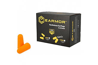 Пінні беруші Earmor MaxDefense Foam EarPlugs — M01 — Паковання 100 шт. EM-M01