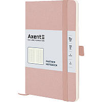 Блокнот Axent Partner Soft Skin (средний, в клетку, обл. мягкая, пудровый)