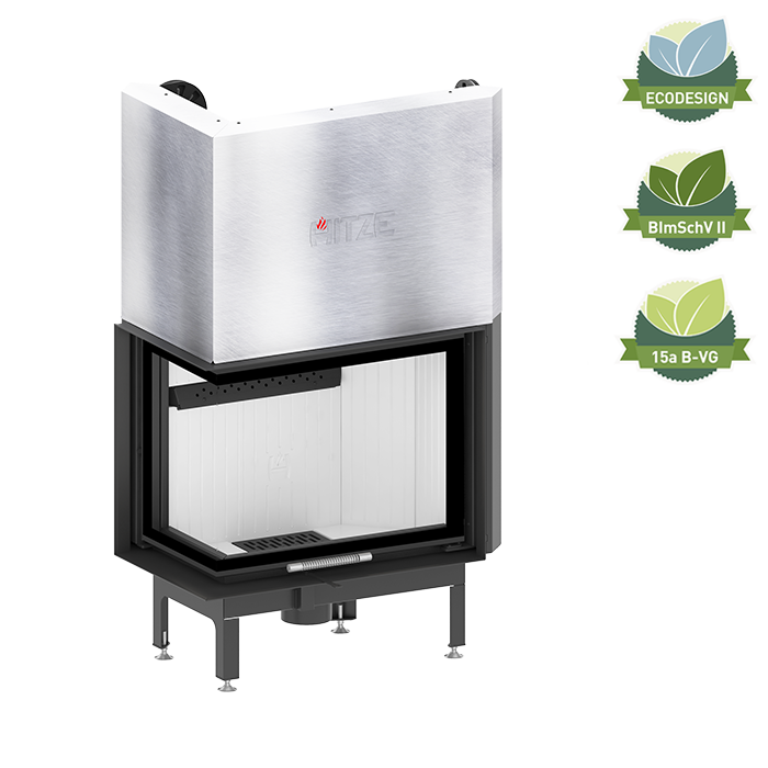 Камінна топка HITZE ALBERO AL16LG.H-D Ліве скло з гільйотиною (16 kW), фото 1