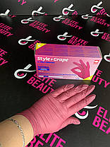 Рукавички нітрилові Style GRAPE М, 100 шт./пач., фото 4
