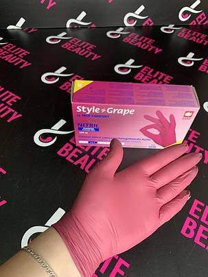 Рукавички нітрилові Style GRAPE М, 100 шт./пач., фото 2
