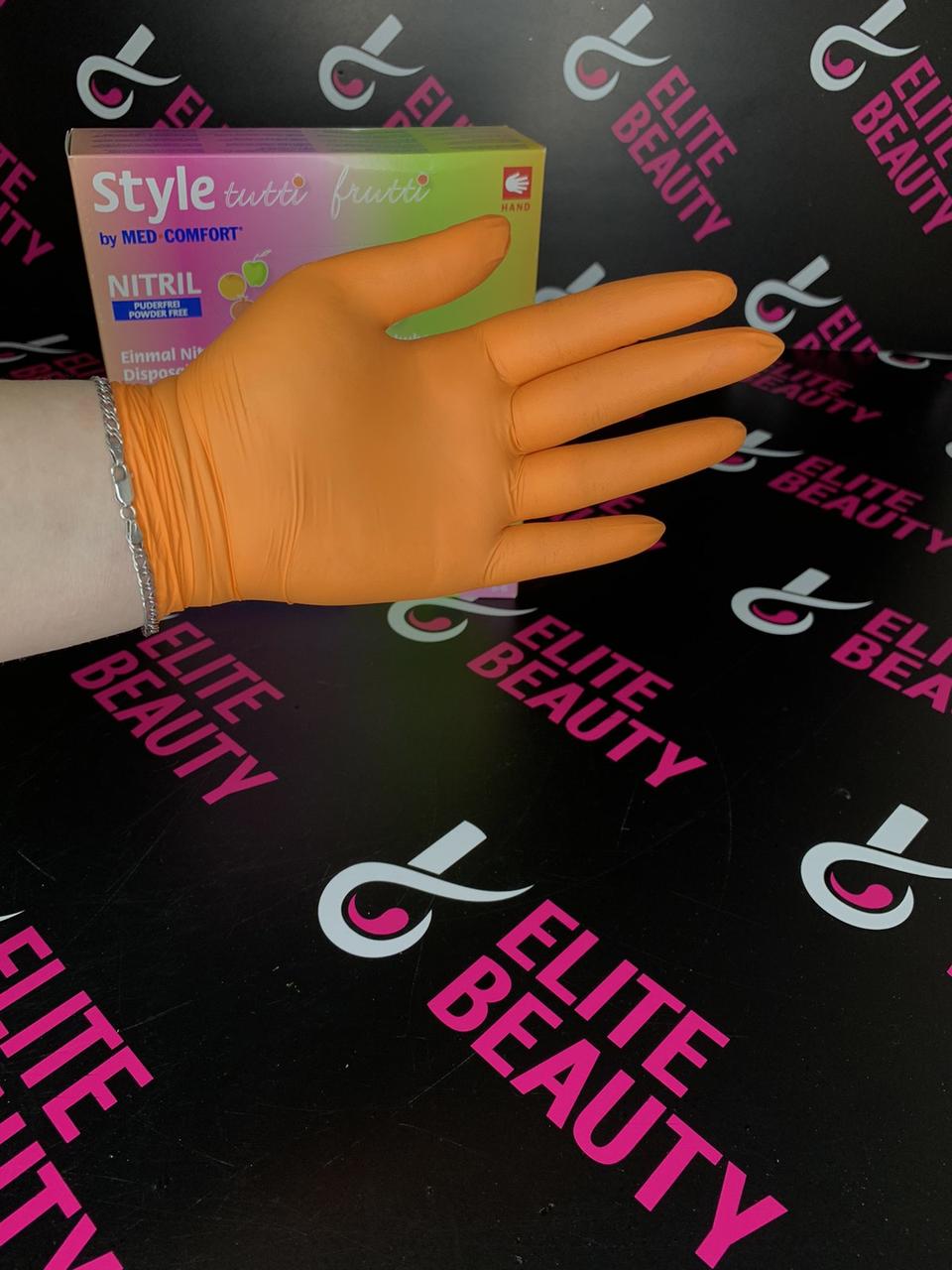 Рукавички нітрилові Style orange S, 100 шт./пач.