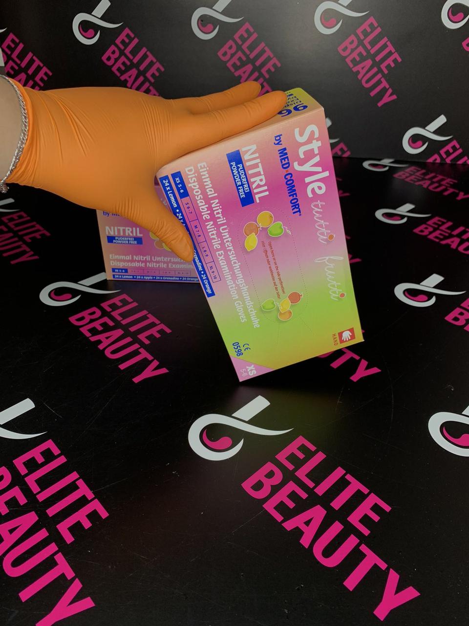 Рукавички нітрилові Style Tutti frutti колір мікс S 48 пар