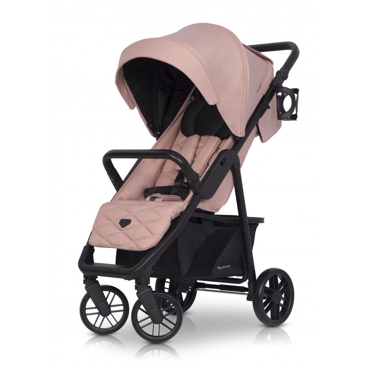 Коляска Euro-Cart Flex black edition 9023, Langust пудра