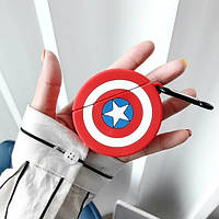 Чохол для навушників AirPods 1/2 Case 3D Captain America Marvel