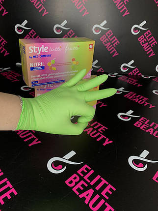 Рукавички нітрилові Style Tutti frutti колір мікс ХS 48 пар, фото 1