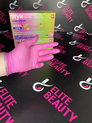 Рукавички нітрилові пурпурові в розмірі XS, фото 1