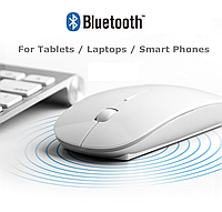 Мышь Bluetooth беспроводная ультратонкая - белая. Компьютер / ноутбук / планшет / смартфон / iPad