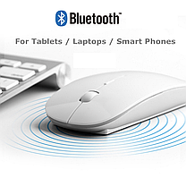 Миша Bluetooth бездротова ультратонка – біла. Комп'ютер / ноутбук / планшет / смартфон / iPad