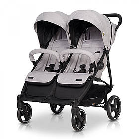 Прогулянкова коляска для двійни EasyGo Domino 2020, Pearl/сірий